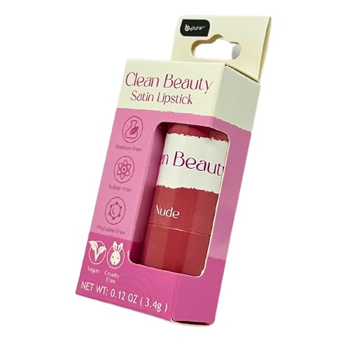 b.pure Clean Beauty Satin Lipstick Nude .12 oz Beauty & Personal Care b.pure