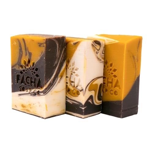 Pacha Soap Co. Almond Goat Milk Bar Soap - Handcrafted All Natural Premium Soap Bars for Face, Body & Hands, Hydrating & Soothing with Essential Oils Beauty & Personal Care Pacha Soap Co