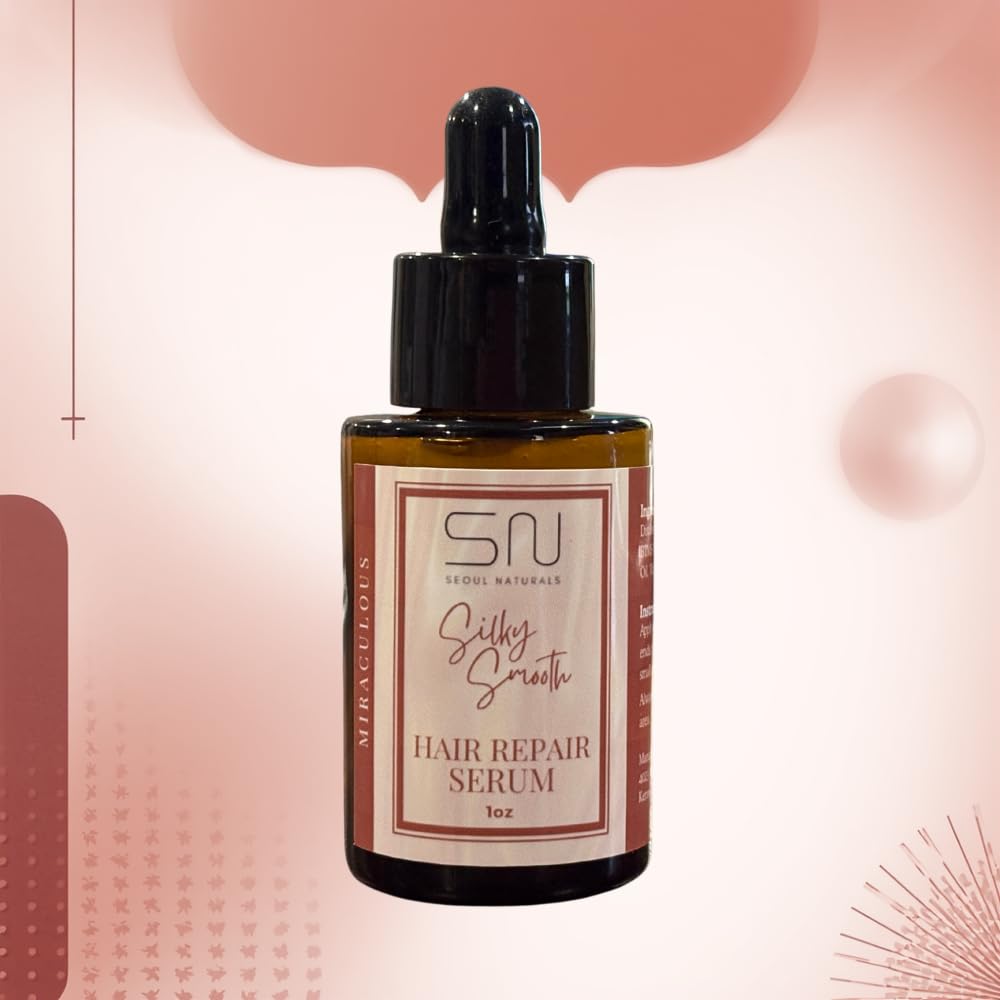 Seoul Naturals Silky Smooth Hair Repair Serum with Batana Oil, Squalane, and Panthenol, 1 oz Beauty & Personal Care Seoul Naturals