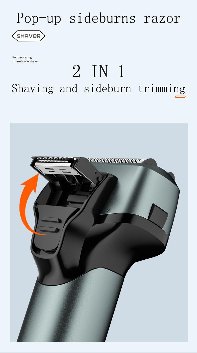 Electric Foil Shavers for Men,Mini Razor with LED Display & 3 Floating Blades IPX7 Waterproof Wet Dry Men's Rotary,Travel Lock,Sideburn Trimmer Beauty and Personal Care QDKVTNDJZ