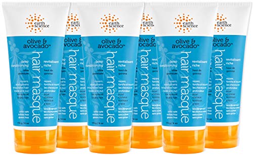 EARTH SCIENCE - Olive & Avocado Deep Conditioning Hair Masque: For Normal to Dry Hair (6 pk, 6 oz.)