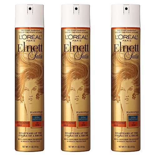 L'Oréal Paris Elnett Satin Extra Strong Hold Hairspray - UV Filter, 3 Count Beauty & Personal Care L'Oreal Paris