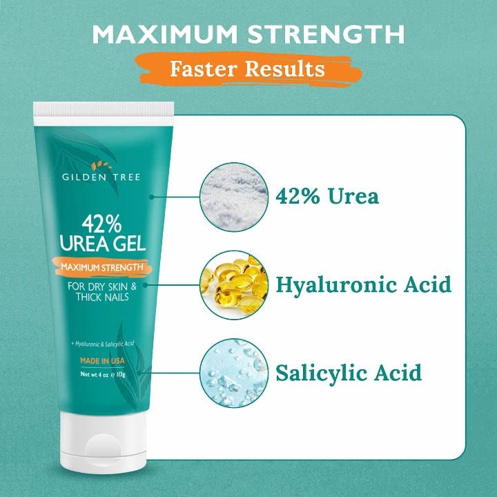 Urea Gel 42 Percent For Feet Maximum Strength Softens Cracked Heel Calluses & Thick Toenails Beauty & Personal Care GILDEN TREE