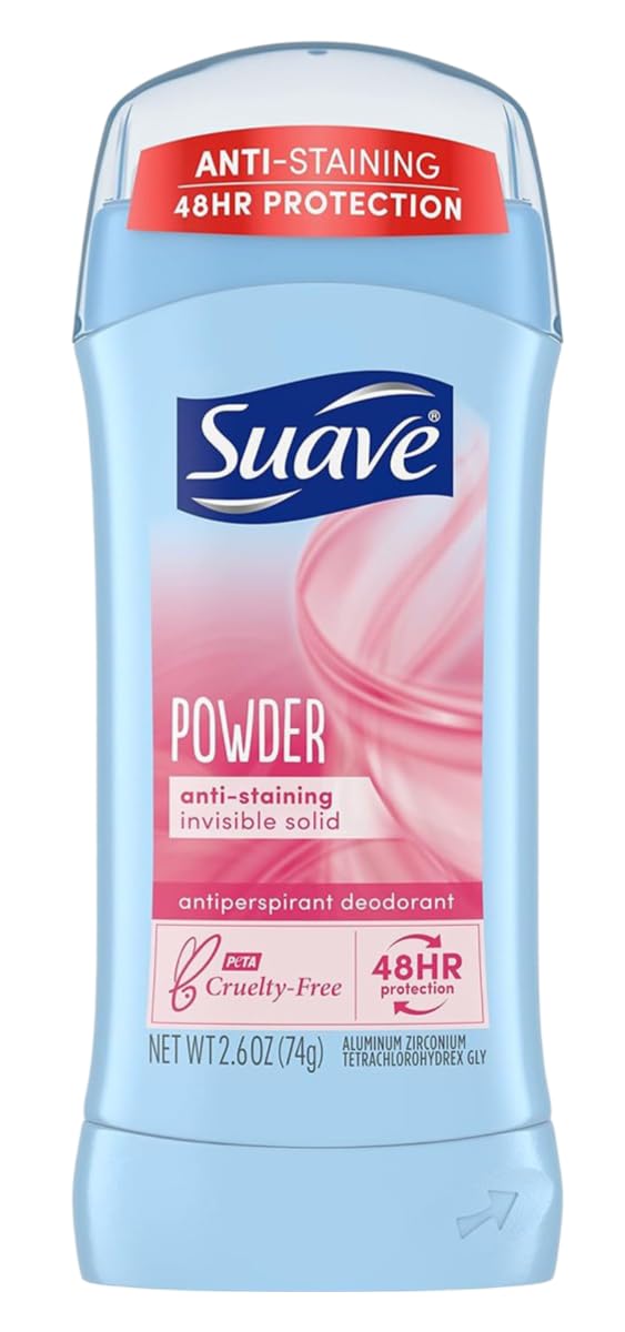 Suave 24 Hour Protection Powder Invisible Solid Anti-Perspirant Deodorant 2.6 oz (Pack of 6) Beauty & Personal Care Suave