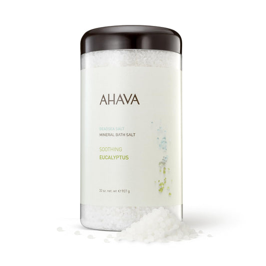 AHAVA Dead Sea Mineral Bath Salt, Soothing Eucalyptus - Intense Relaxation for Body & Mind, Elevates Moisture, Softens & Eases Sore Muscles, Enriched Beauty & Personal Care AHAVA