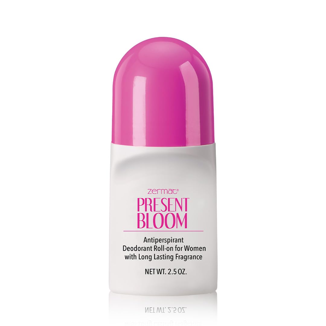 Zermat Present Bloom, Roll-On Deodorant, 24 h Antiperspirant, 2.5 Oz. Beauty and Personal Care Zermat