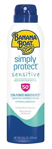 Banana Boat Spf#50+ Simply Protect Sensitive 6 Ounce Spray (Pack of 3) Beauty & Personal Care Banana Boat