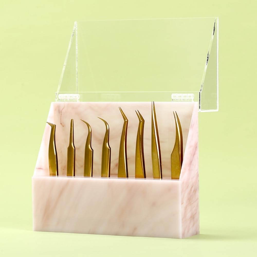 Dust-proof Tweezers Holder Lash Extension Supply Stand Holder, 8 Holes Tweezers Storage Holder for Eyelash Extensions Supplies Acrylic Display Stand Beauty & Personal Care LIXIMMAZN