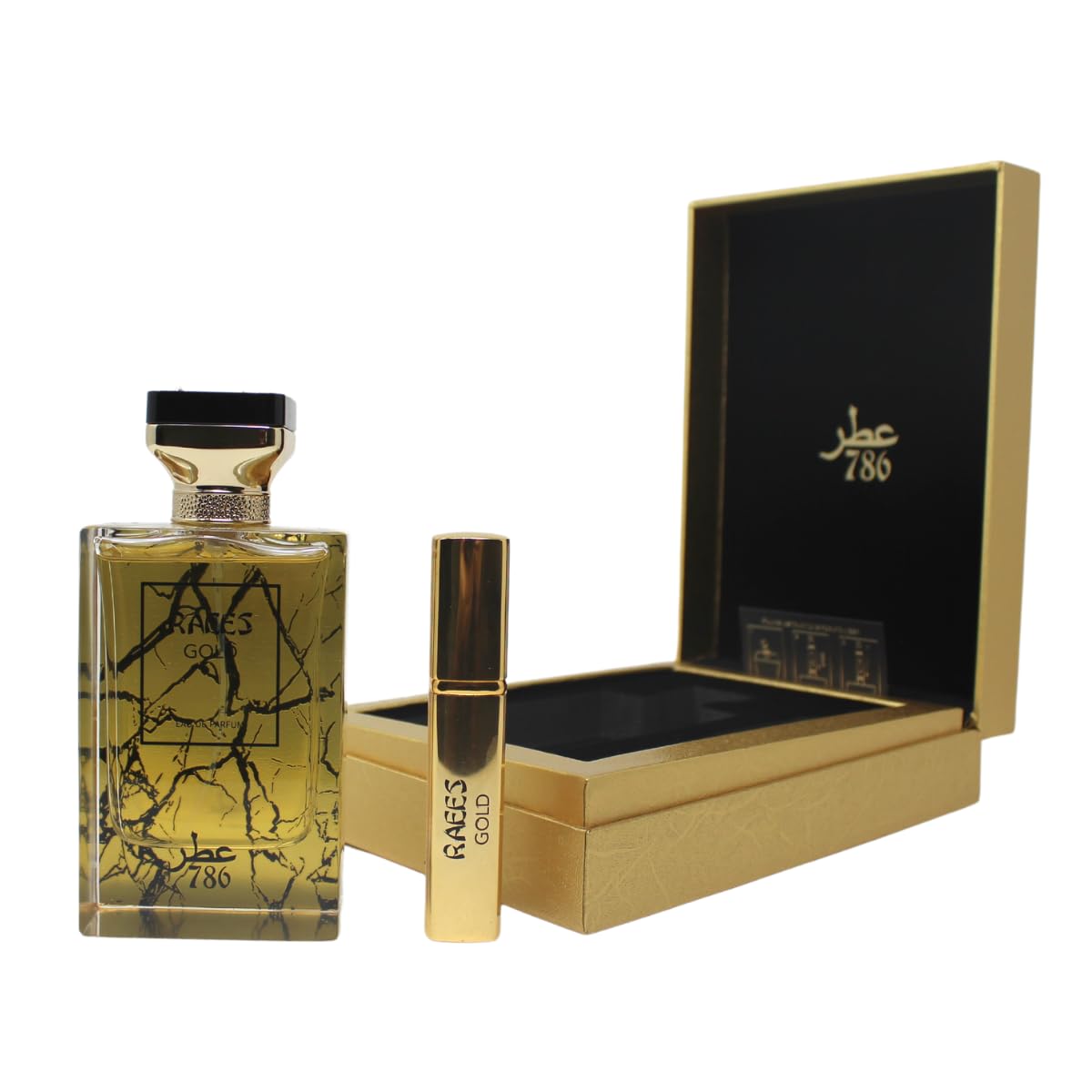 Jo Milano Raees Gold Eau De Parfum Spray | 3.4 oz (100ml) | Vanilla, Sweet, Honey, Fresh, Amber, Tobacco Scent | Long Lasting Fragrance for Men Beauty & Personal Care Jo Milano
