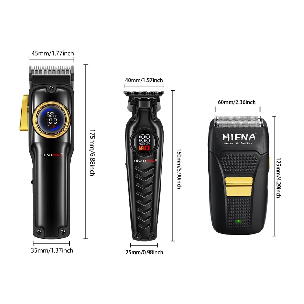 EWKYLSEM Razors Three-Piece Professional Electric Hair Trimmer Set, USB Rechargeable Hair Clipper, Men's Electric Razor?Suitable for Family use Beauty and Personal Care EWKYLSEM
