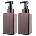2 Pack Foaming Soap Dispenser 15oz Refillable Foam Liquid Hand Soap Empty Plastic Pump Bottle Container for Bathroom Vanities, Kitchen Sink, Hospital Beauty & Personal Care rejomiik