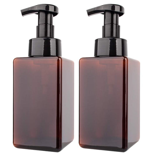 2 Pack Foaming Soap Dispenser 15oz Refillable Foam Liquid Hand Soap Empty Plastic Pump Bottle Container for Bathroom Vanities, Kitchen Sink, Hospital Beauty & Personal Care rejomiik