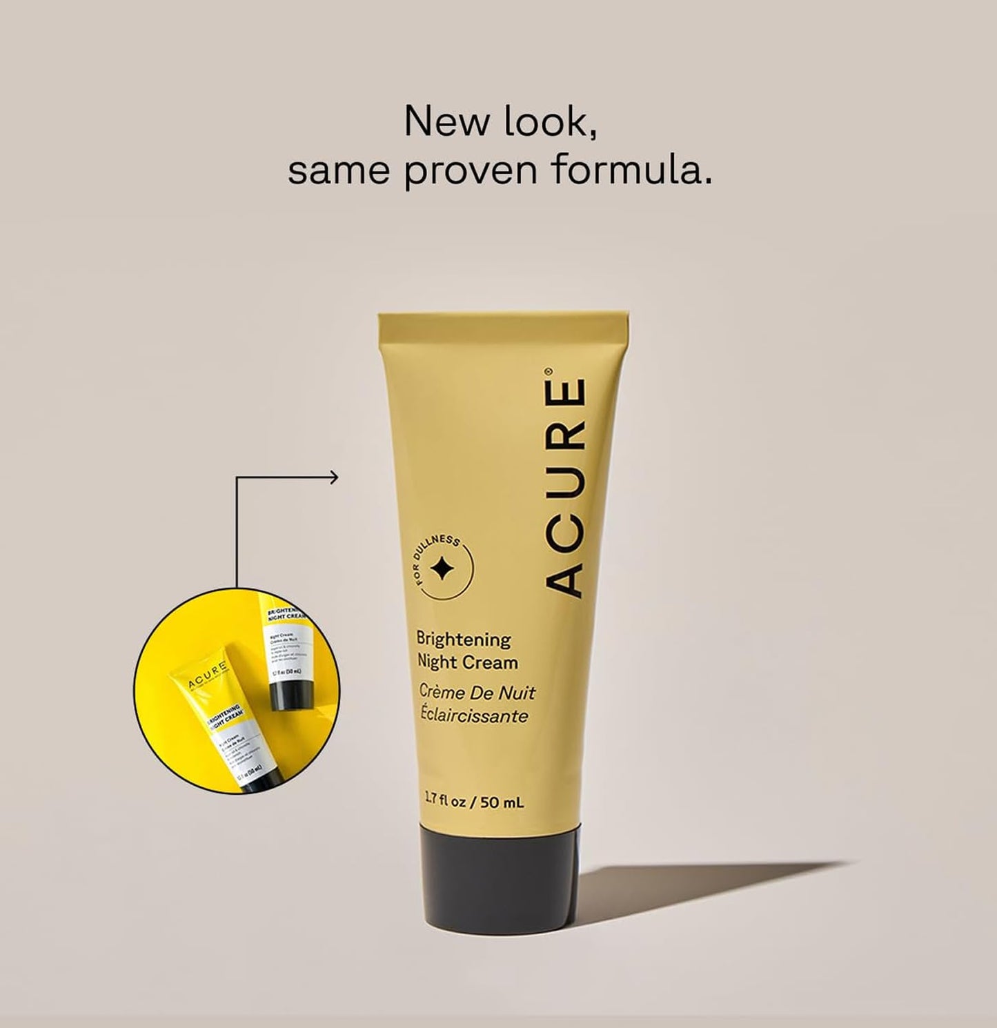 Acure Brightening Night Cream - Radiance Boosting Night Face Cream for Women & Men, Hydrating & Revitalizing Moisturizer for Uneven Skin Tone Beauty & Personal Care Acure