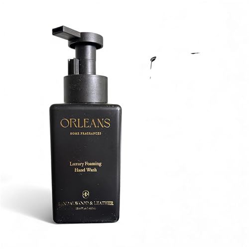 Orleans Home Fragrances 13.4 FL Oz Luxury Foaming Hand Wash (Sandalwood & Leather) Beauty & Personal Care Orleans Home Fragrances