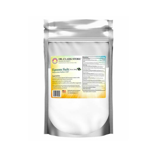 Dr. Clark Store Epsom Salt 10 Ounces, USP Food Grade Magnesium Sulfate for Natural Detoxification, Muscle Relaxation, Skin Care, Occasional Beauty and Personal Care Dr Clark Store