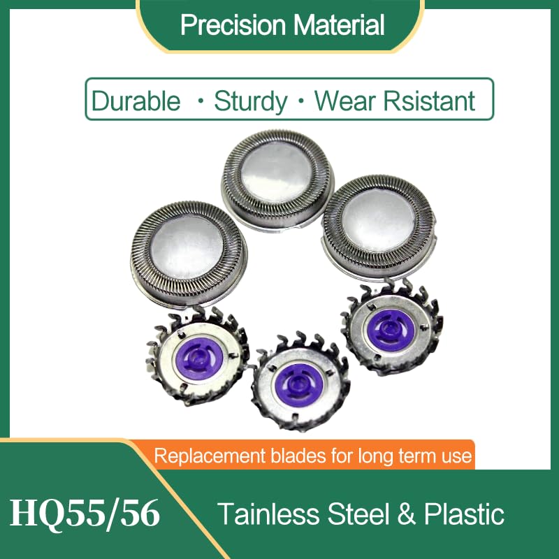 3PCS HQ4 Replacement Heads Shaver Blades Fit for Norelco 5811XL 5801XL 5822XL HQ4 HQ55 HQ1 HQ3, Close-cutting Men's Electric Razor for a Smooth Beauty and Personal Care BNVXR