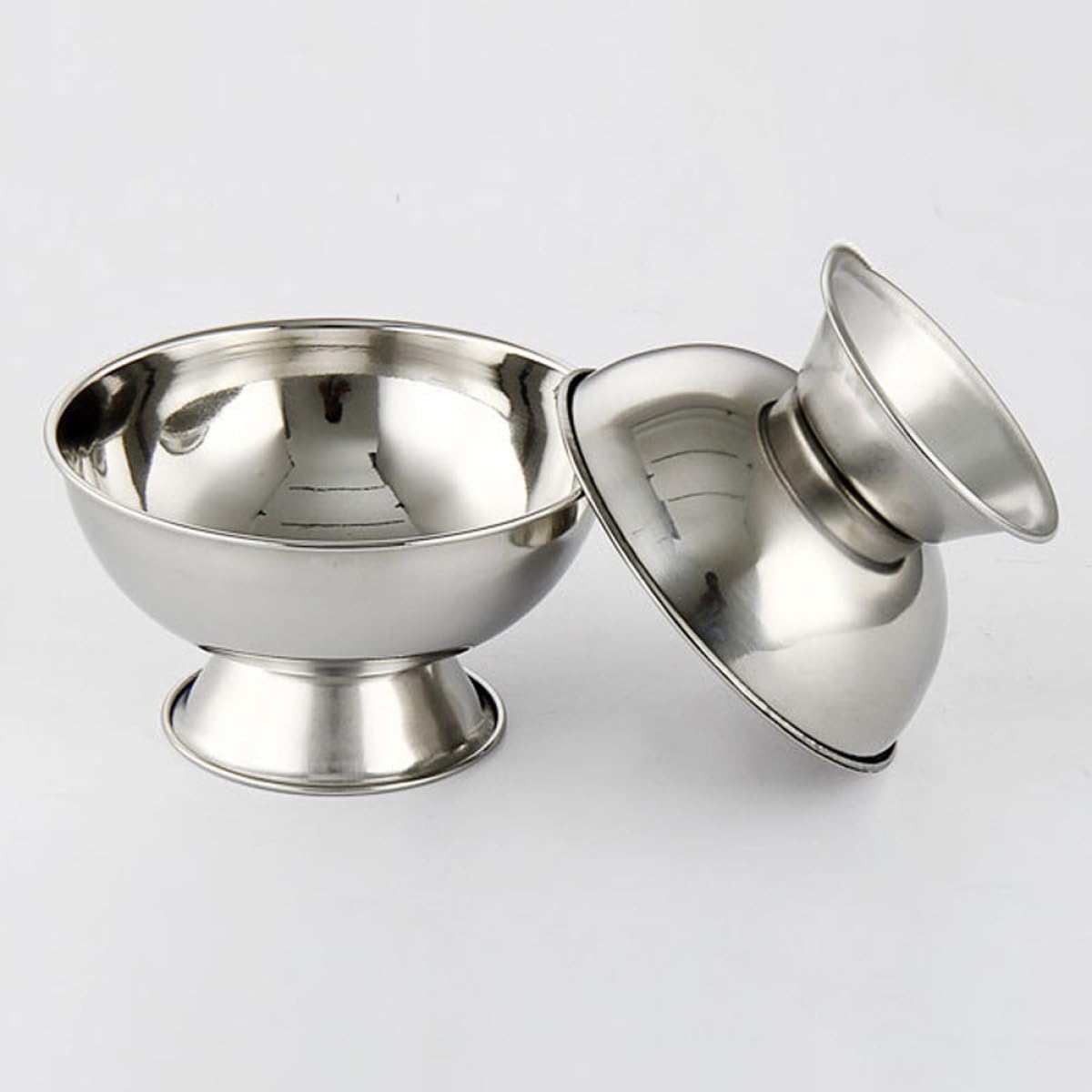 VICASKY Stainless Steel Shaving Bowl with Footed Mug 11cm Large Reusable Metal Shave Cup for Men Household Wet Razor Shaving Soap Bowl Beauty and Personal Care VICASKY