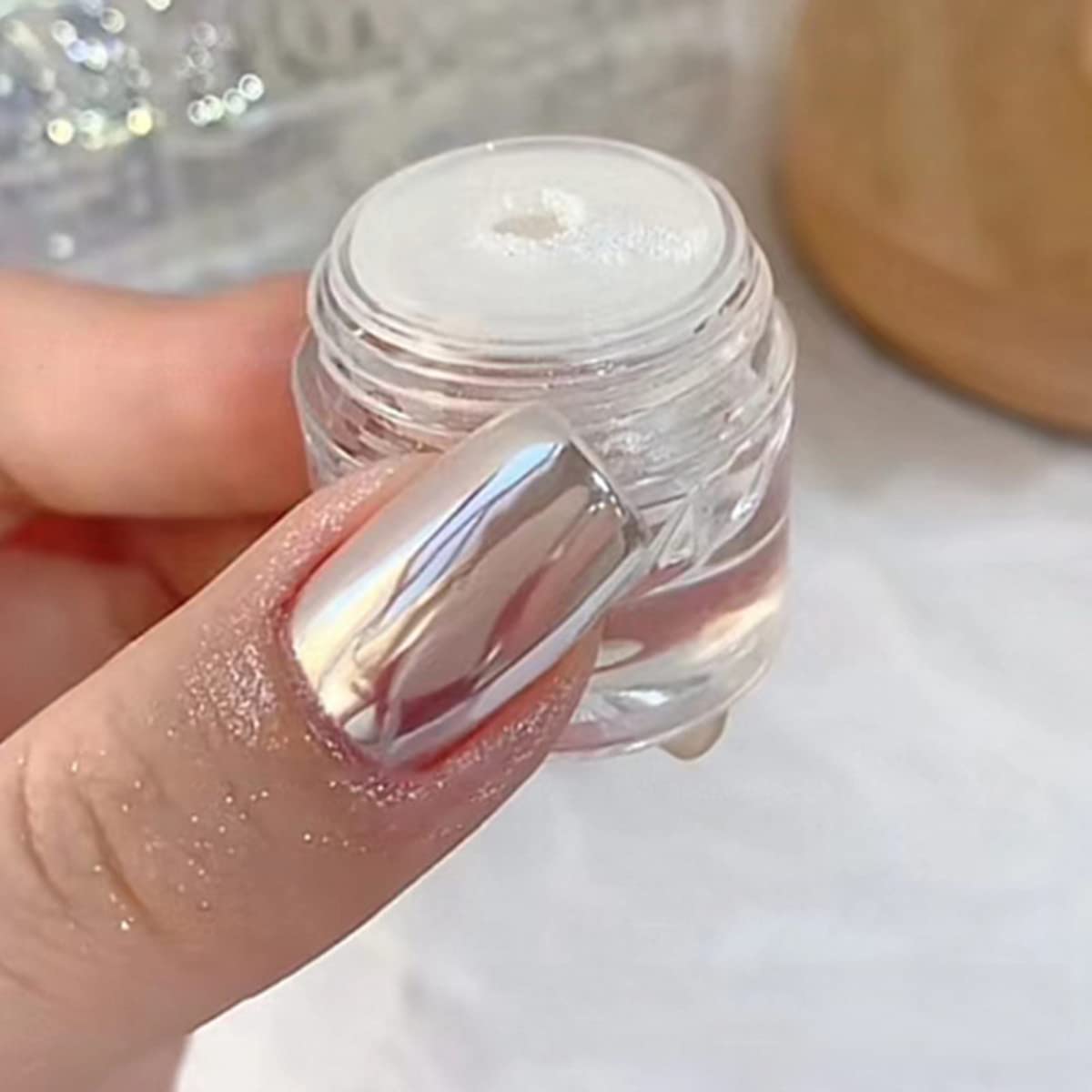 1 Box Nail Glitter Peacock Pearl Nail Powder Shimmer Glitter Wedding Bride Nail Design Rubbing Dust Mirror Effect Fairy Powder DIY Gradient Nail Art Beauty & Personal Care Bellecrey