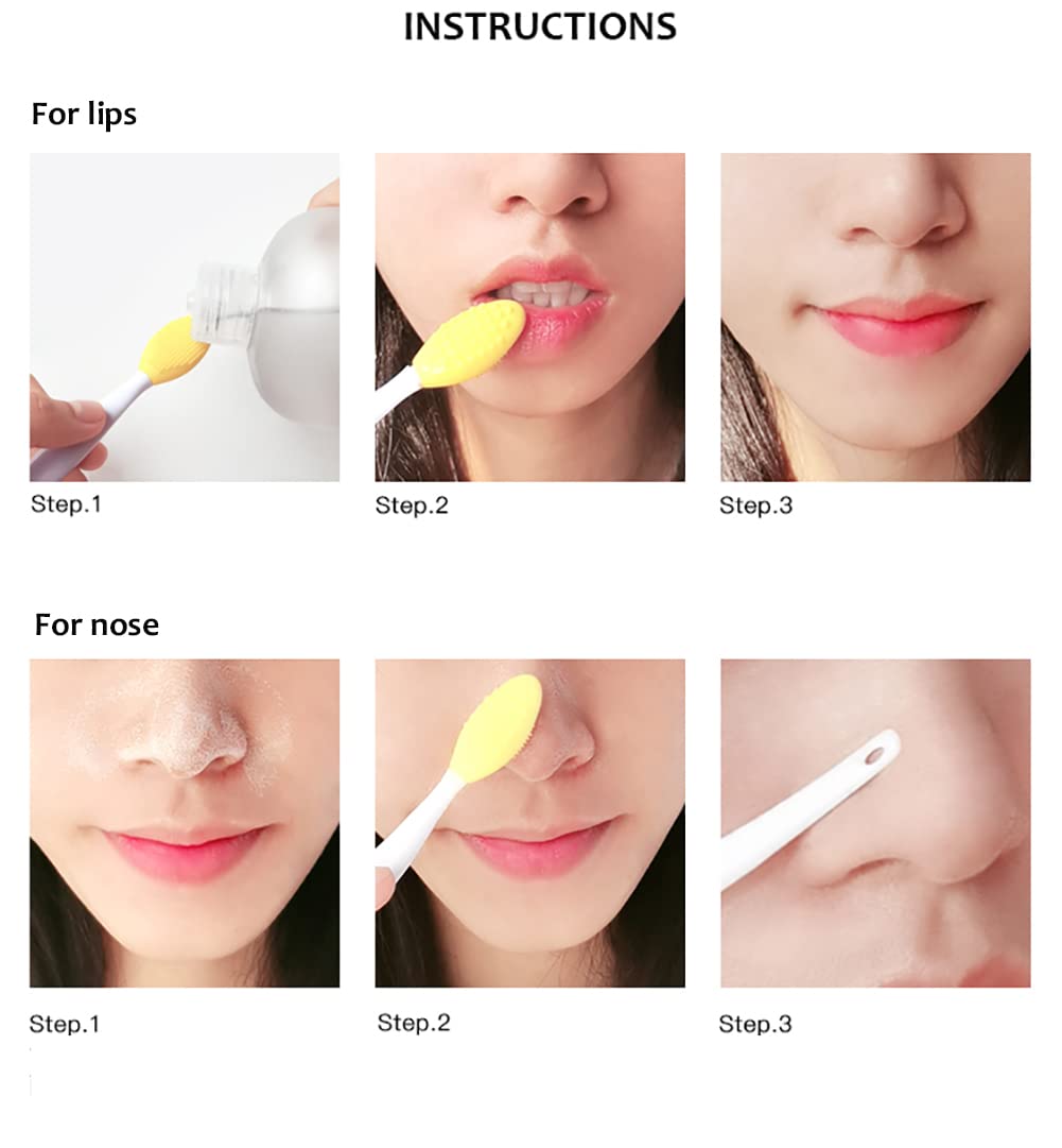 Doromy 18 Pack Silicone Exfoliating Lip Brush Exfoliator Soft Double-Sided Lip Brushes Lip Scrub Soft Cleaning Nose Brush Beauty Tool for Smoother Beauty & Personal Care Doromy
