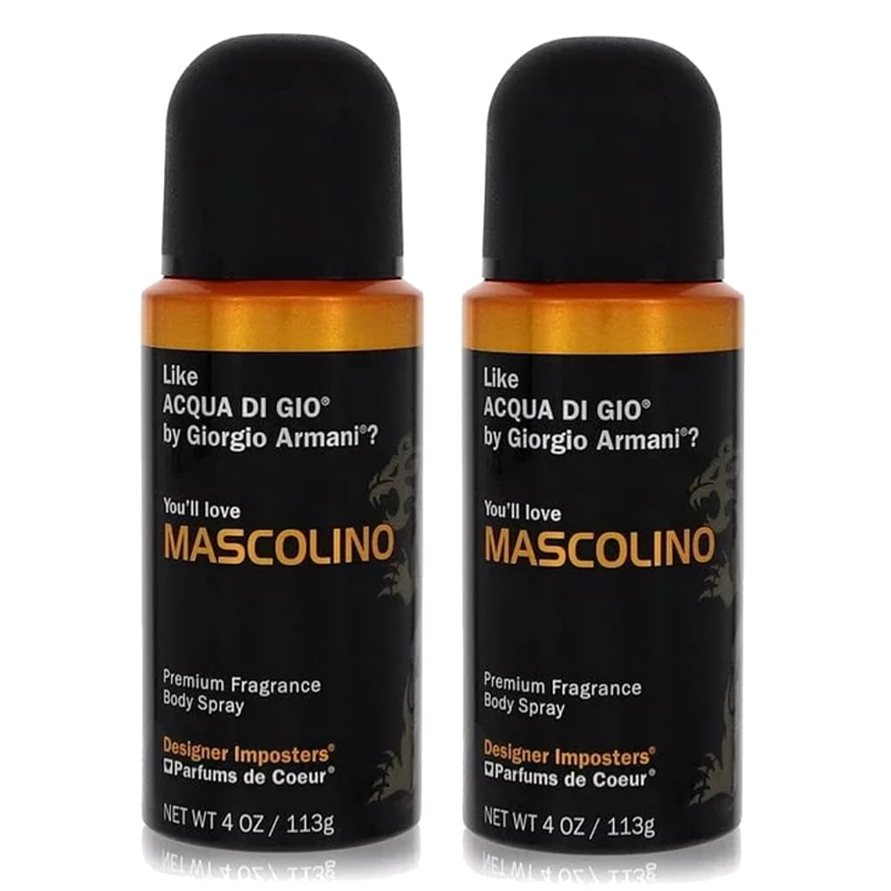 Parfums De Coeur Bod Man Mascolino Fragrance Body Spray for Men 4 oz (2) Beauty & Personal Care Parfums De Coeur