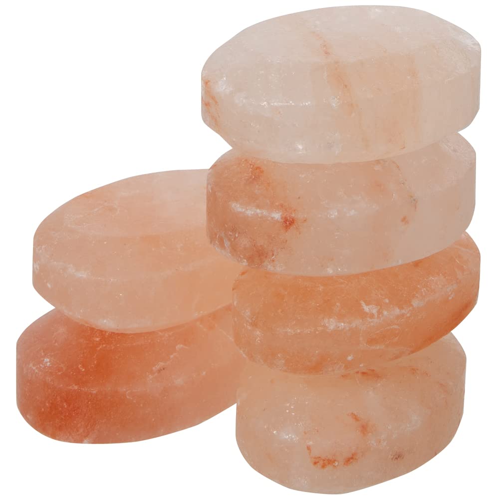 Pure Himalayan Salt Works Flat Oval Massage Stone, Pink Crystal Hand-Carved Stone for Massage Therapy, Deodorant and Salt and Sugar Scrubs, 2.5” W x Beauty and Personal Care Pure Himalayan Salt Works