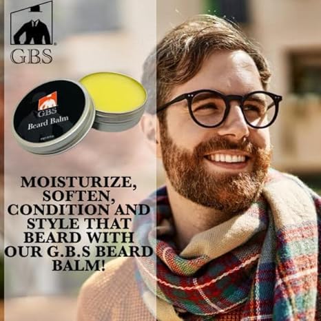 G.B.S Beard Grooming Kit - Travel Beard Brush, Tortoise Mustache and Beard Combs, Beard Oil and Beard Balm Beard Styling Set for Men Beauty and Personal Care G.B.S