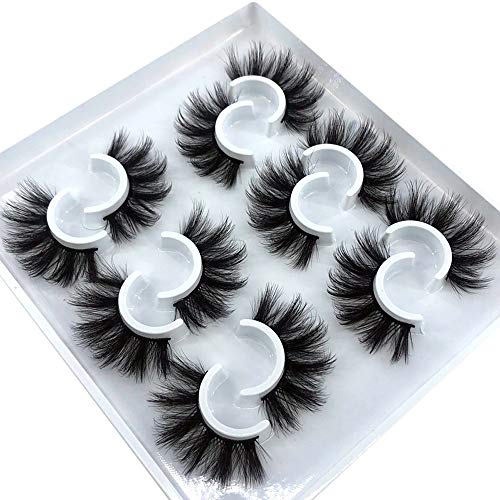 HBZGTLAD 6 Pairs Fluffy False Eyelashes Natural Faux Mink Strip 3D Lashes Pack (MDF-12) Beauty & Personal Care HBZGTLAD