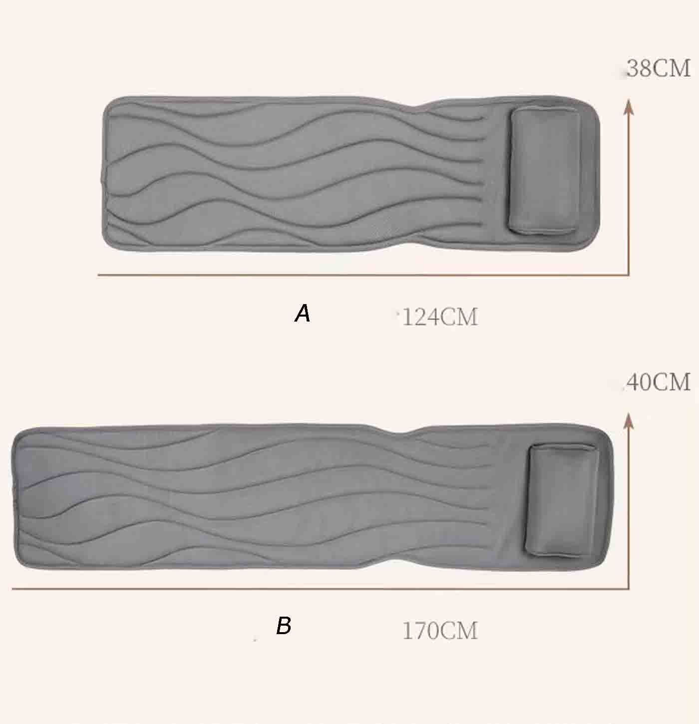 JYXYXSCP Full Body Bath Pillow, Anti-Slip Cushion for Bathtub Lumbar Support, Relieve Fatigue Lumbar Support Cushion, with Suction Cup Design (B 124 * Beauty and Personal Care JYXYXSCP