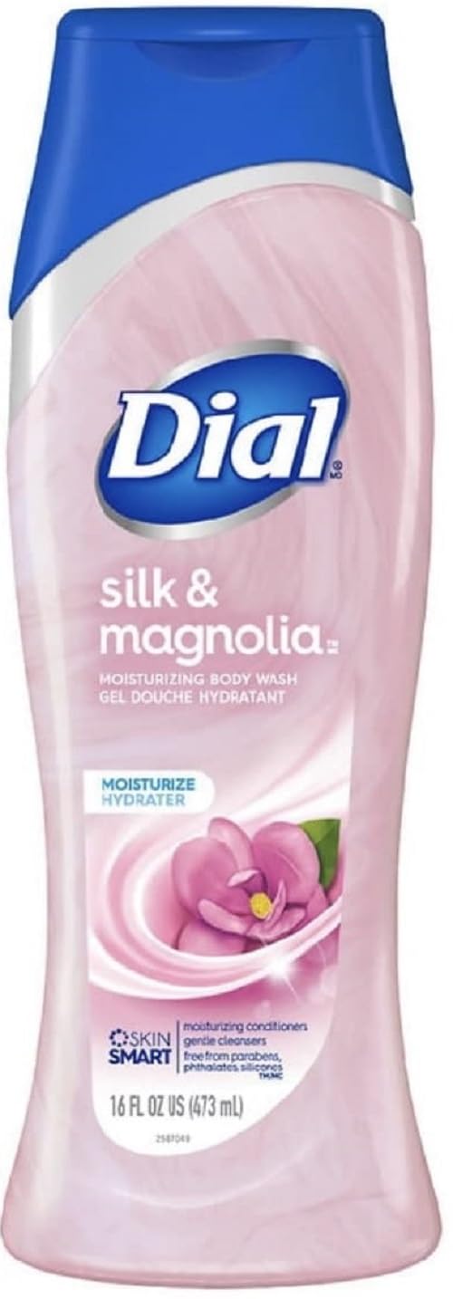 Dial Moisturizing Body Wash - Silk & Magnolia - Net Wt. 16 FL OZ (473 mL) Per Bottle - Pack of 2 Bottles Beauty & Personal Care Dial