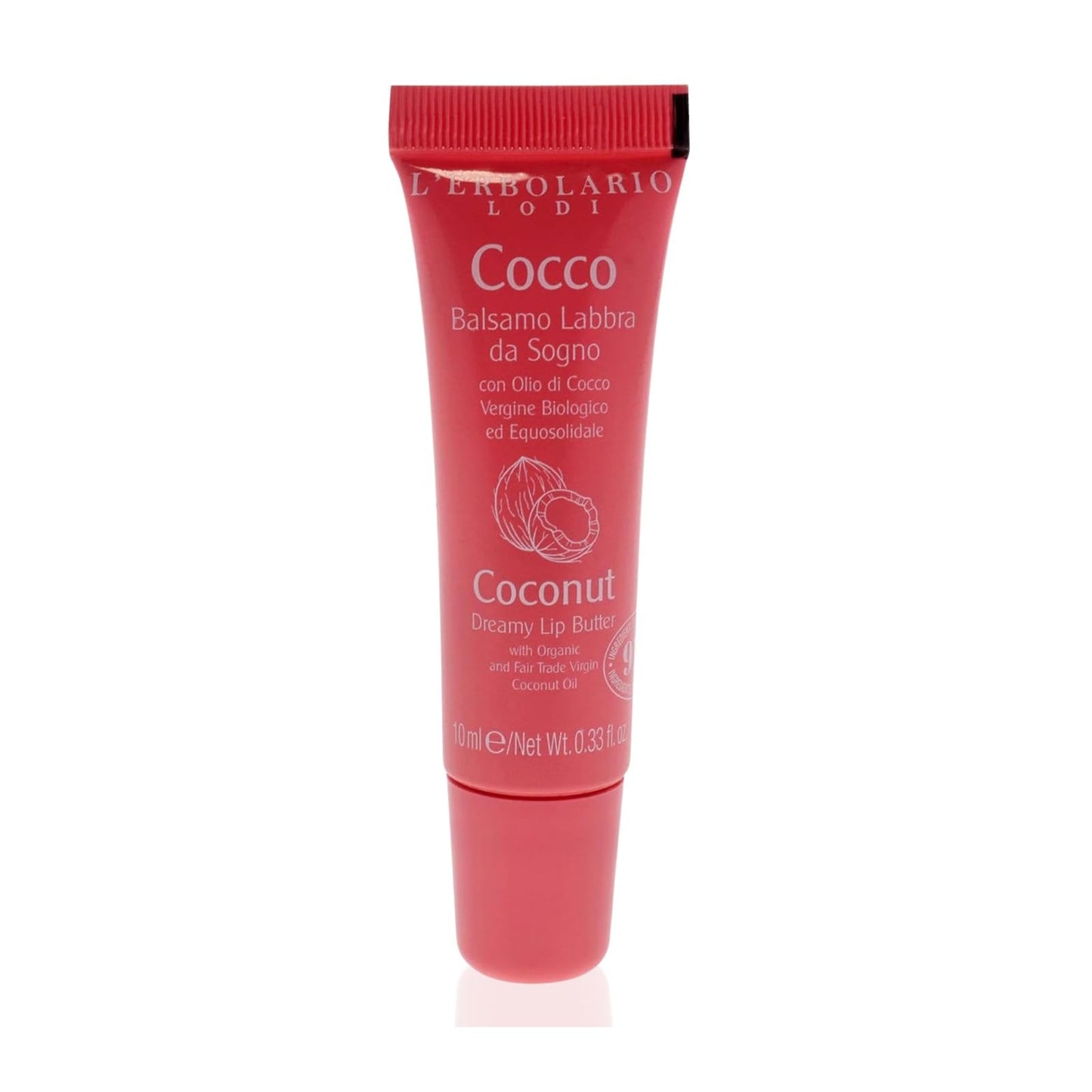 L'Erbolario Dreamy Lip Balm, Coconut, 0.3 oz, with Extracts of Virgin Coconut Oil, Moisturizing and Nourishing, For Dry Lips, Cruelty-Free Beauty and Personal Care L'Erbolario