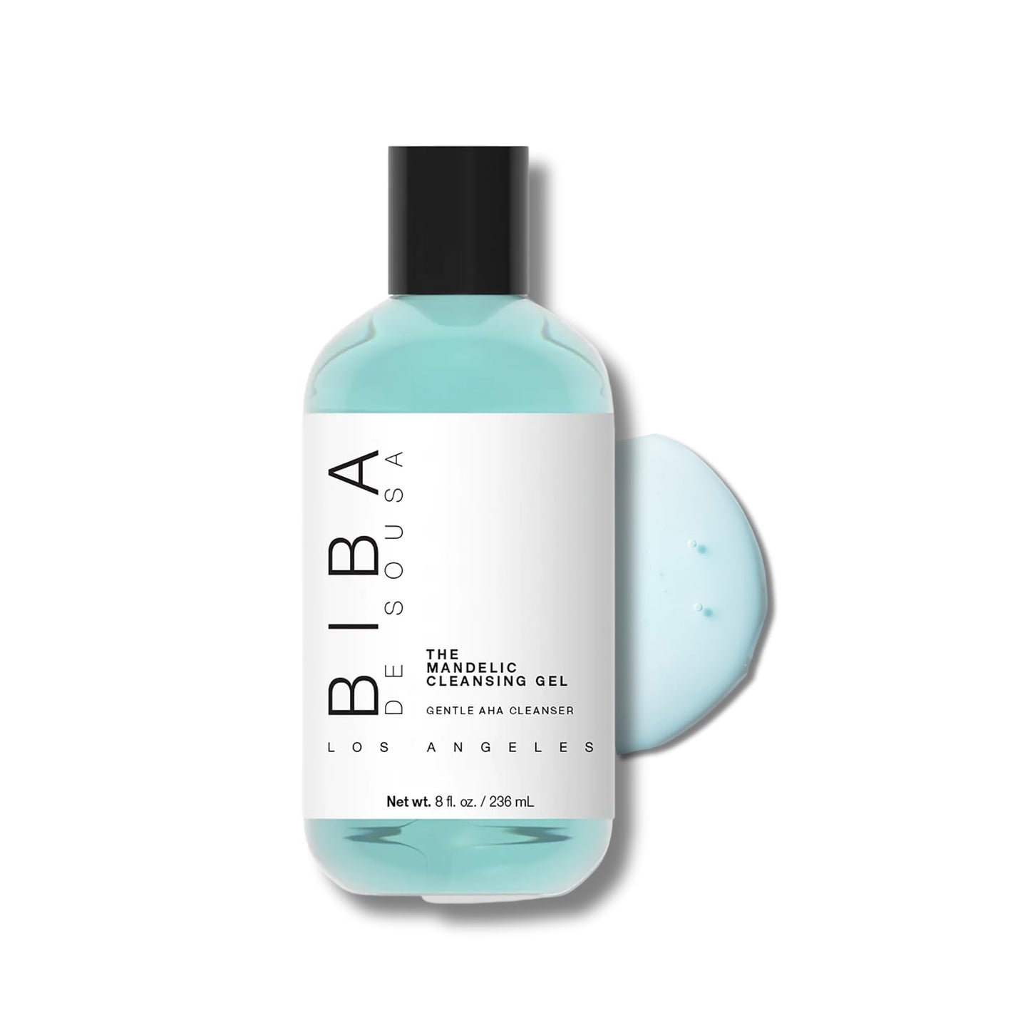 Biba De Sousa, The Mandelic Cleansing Gel - Gentle, Sulfate-Free Foaming AHA and Mandelic Acid Skin Cleanser- Antioxidant Botanical Blend - For All Beauty & Personal Care Biba De Sousa