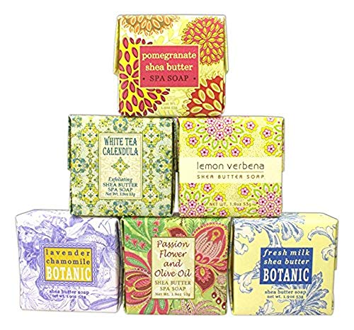 Bundle of 6 Greenwich Bay Trading Co. Soaps - 1.9oz Soaps in The Following Scents: Fresh Milk, Lemon Verbena, White Tea Calendula, Lavender Chamomile Beauty & Personal Care Greenwich Bay Trading Company