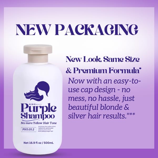GiQir Beauty Purple Shampoo and Hair Mask Set, No More Yellow Hair Tone, Anti-Fading, 16.9 fl oz, 500mL, PH5.05.2 Beauty & Personal Care GiQir Beauty