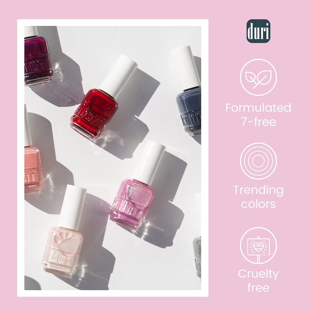 duri Nail Polish, 340 Forever Beautiful, Pale Pink Color, Soft Pastel, Neutral Shade with Sheer Finish for French Manicure, Wedding, Everyday Wear Beauty & Personal Care duri