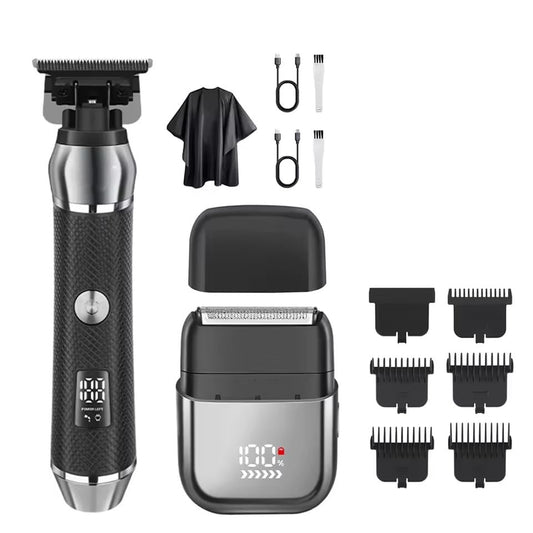 QDKVTNDJZ Professional Hair Trimmer&Shaver Kit, Electric Razor&Beard Barbers Cordless Close CuttingTrimmer with Digital Display and 5 Limit Combs Beauty and Personal Care QDKVTNDJZ