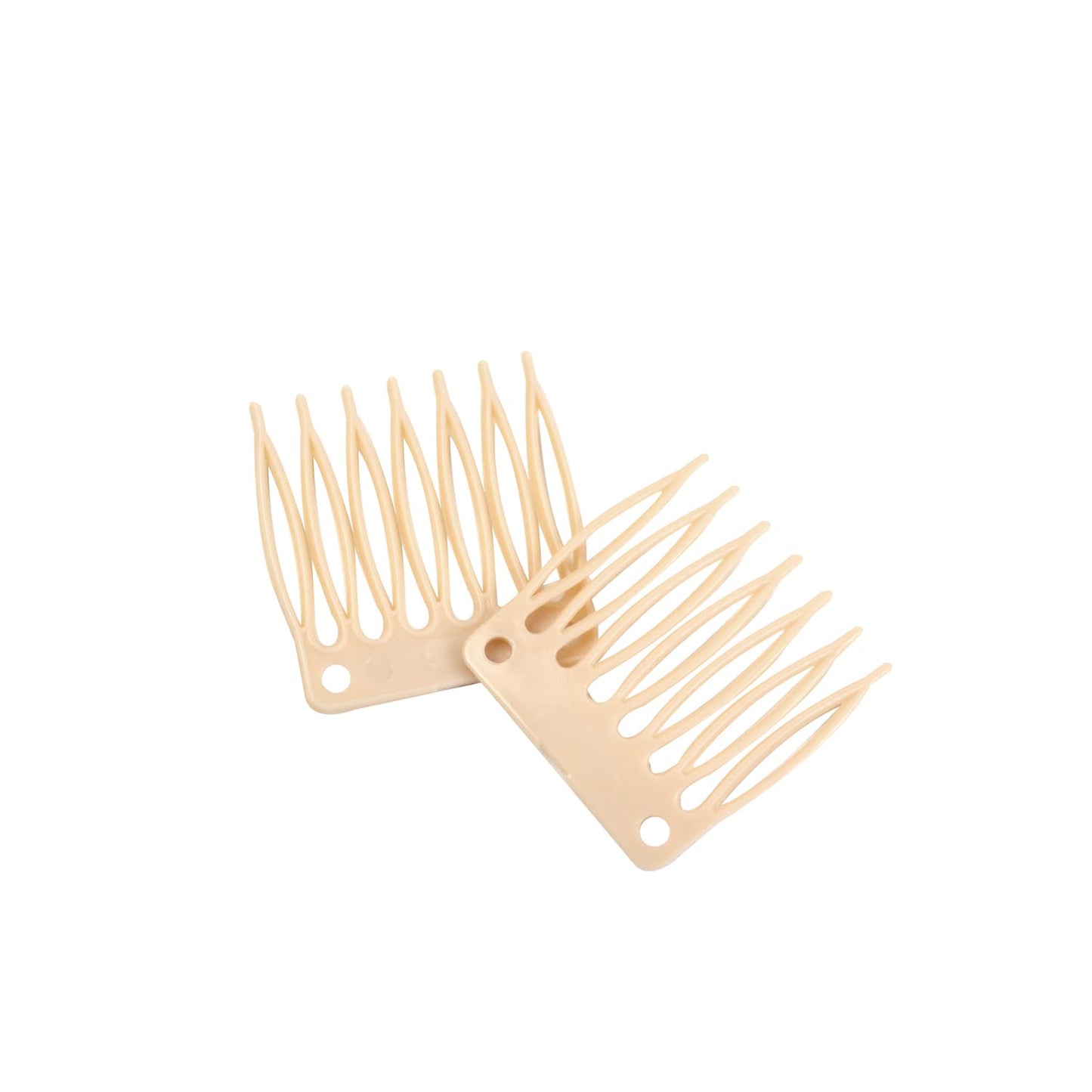 50 Plastic Wig Combs - 7-Teeth Hair Clips for Wig Making and Accessorizing (Blonde) Beauty & Personal Care YANTAISIYU