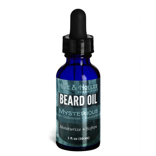Hive & Holler Beard Oil for Men - Mysterious: Citrus, Sandalwood, Oakmoss - Premium Beard Care Oil - Natural Ingredients for Healthy Beard Growth Beauty and Personal Care Hive & Holler