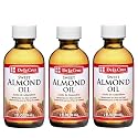 De La Cruz Sweet Almond Oil, Natural Hair and Skin Moisturizer, 3-Pack of 2 FL Oz Glass Bottles Beauty & Personal Care De La Cruz