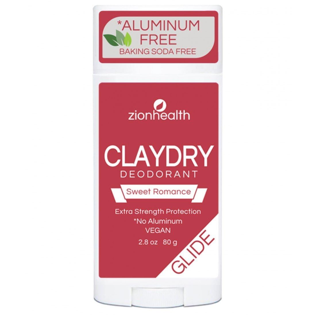 Zion Health Glide, ClayDry Deodorant, Sweet Romance, 2.8 oz (80 g) Beauty and Personal Care Adama Minerals