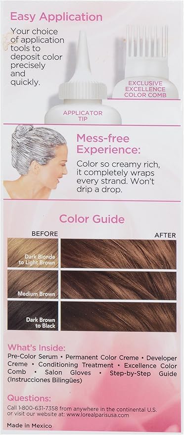 L'Oreal Paris Excellence Creme Triple Protection Haircolor, Medium Reddish Brown [5RB] 1 ea Beauty & Personal Care L'Oreal Paris