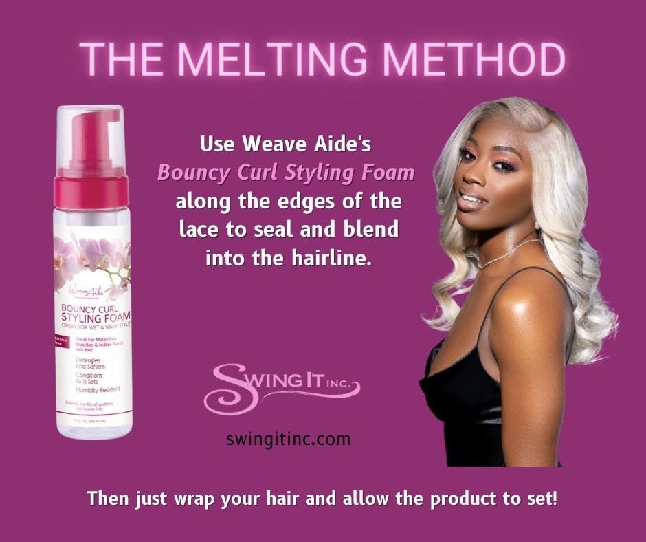 Weave Aide Bouncy Curl Styling Mousse - 8 oz. Frizz Control for Curl Definition and Enhancement, Anti-Frizz Formula Beauty & Personal Care Swing It Inc