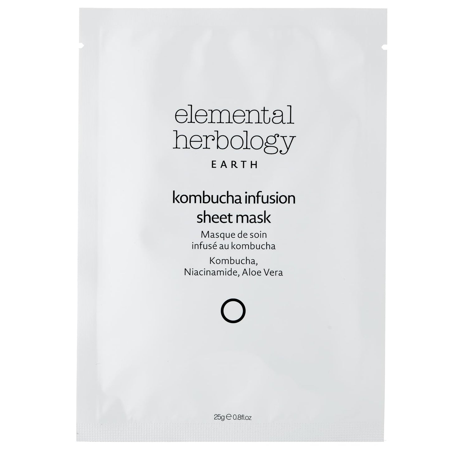 Elemental Herbology Kombucha Infusion Sheet Mask, 1 Mask- Radiance-Boosting, Face Sheet Mask with Probiotics, Niacinamide & Aloe Vera - Brightens Beauty & Personal Care Elemental Herbology