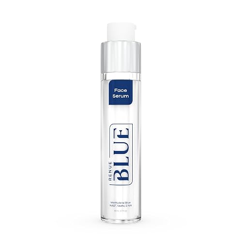 Renue Blue Methylene Blue Face Serum - Liposomal NAD+ Complex and Nutrients for Skin Rejuvenation, Deep Hydration, and Anti-Aging Support Beauty & Personal Care Renue By Science