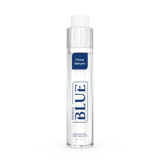 Renue Blue Methylene Blue Face Serum - Liposomal NAD+ Complex and Nutrients for Skin Rejuvenation, Deep Hydration, and Anti-Aging Support Beauty & Personal Care Renue By Science