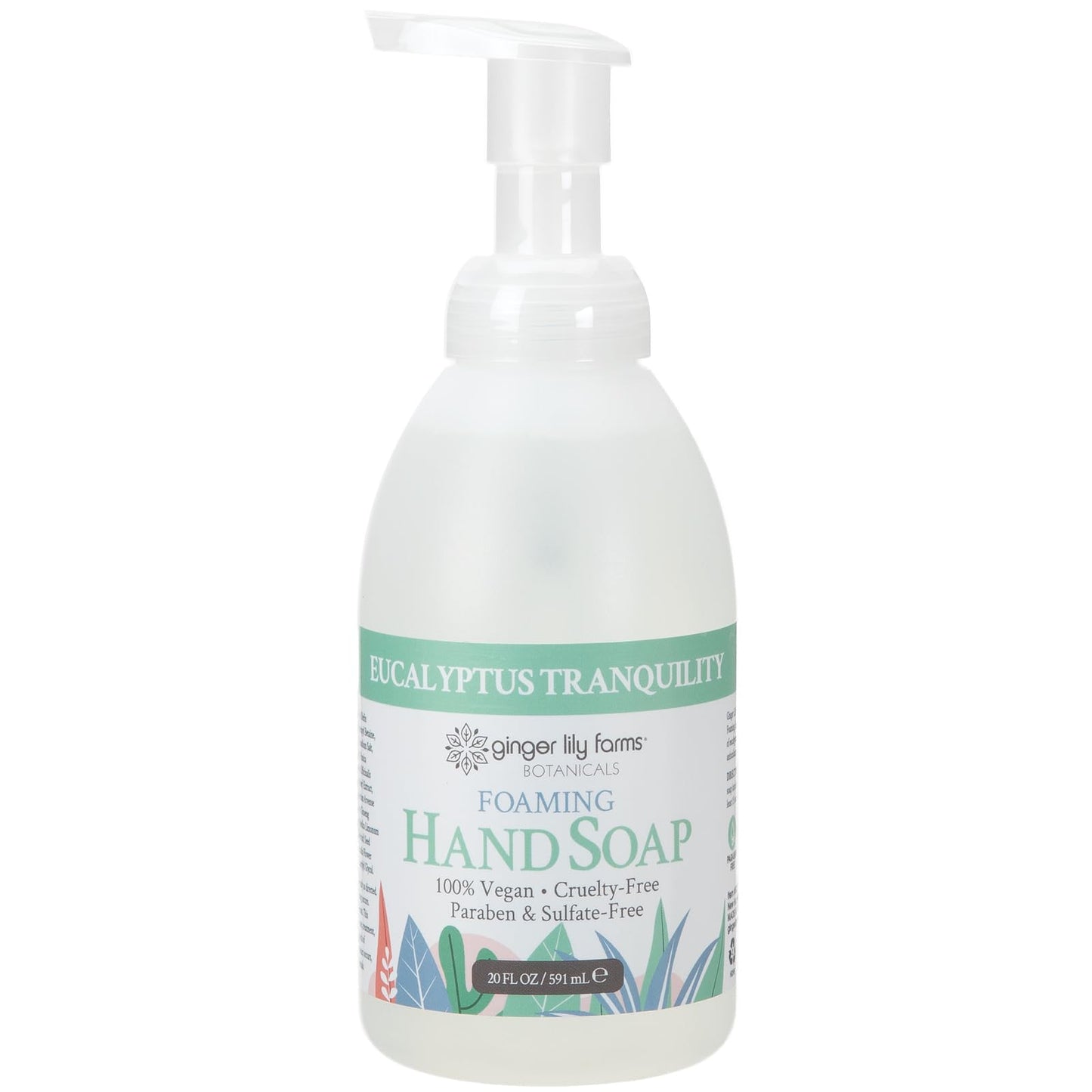 Ginger Lily Farms Botanicals All-Purpose Foaming Hand Soap Refill, 100% Vegan & Cruelty-Free, Eucalyptus Tranquility Scent, 20 Fl Oz (Pack of 8) Beauty & Personal Care Ginger Lily Farms