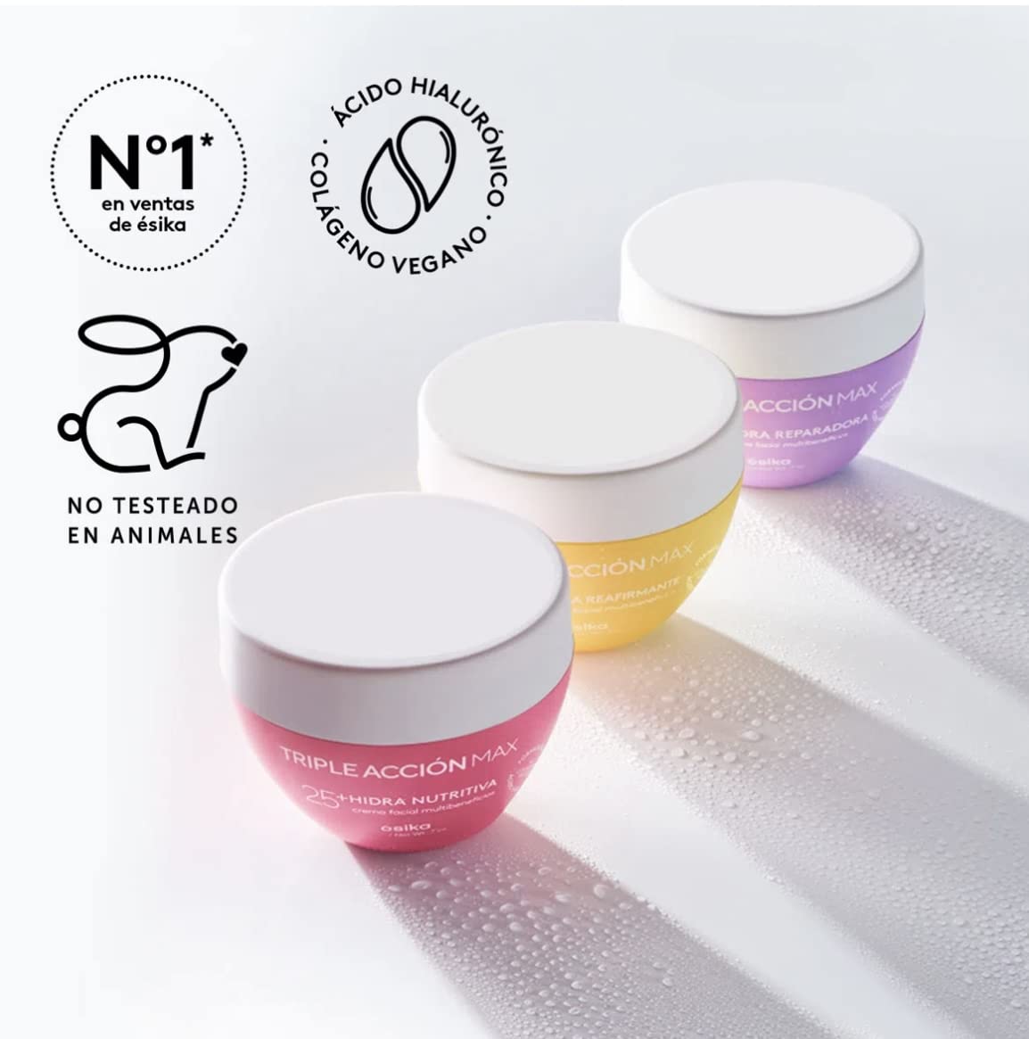 Esika Triple Acción Max Crema Facial Multibeneficios 55+ Con Calcio, Biofirm y Complejo Antioxidante 7.0 oz. (200) Beauty & Personal Care Erika L'Bel
