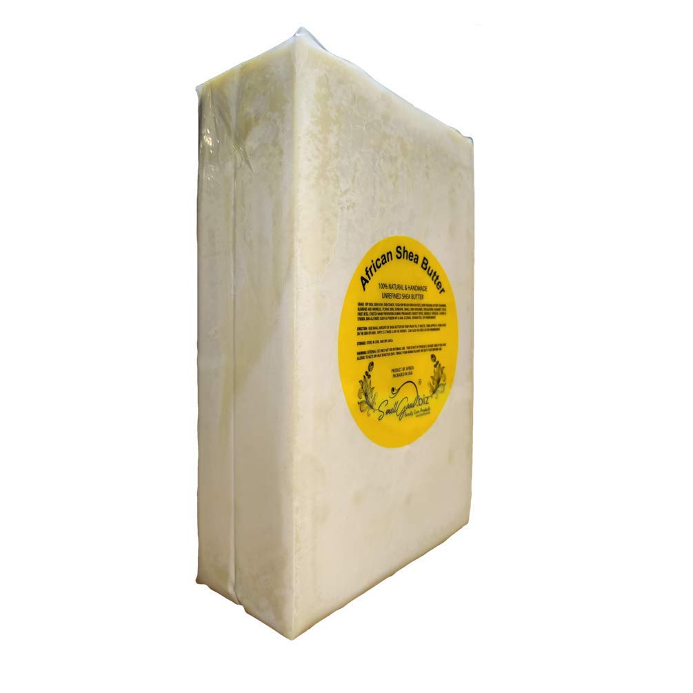 SmellGood Raw Unrefined Ivory Shea Butter TOP Grade From Ghana 5 lbs- SOFT Beauty & Personal Care SmellGood