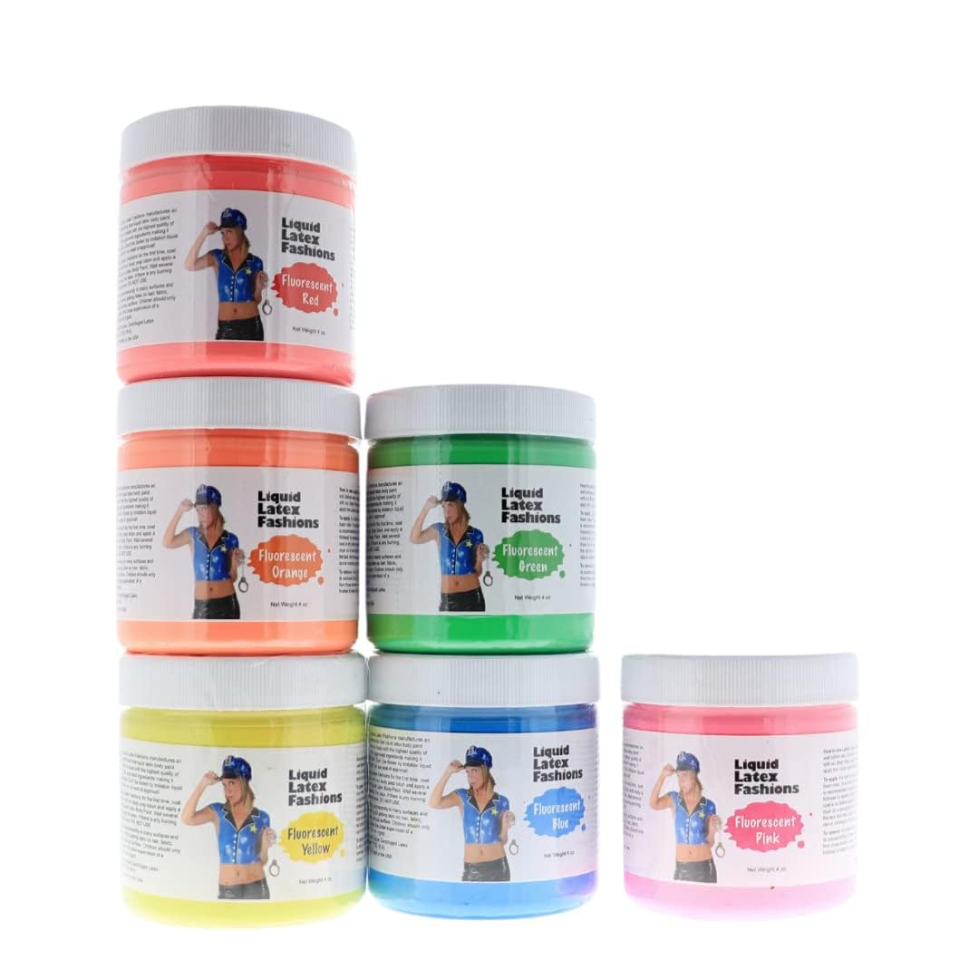 Liquid Latex Blacklight UV Reactive Body Paint, Glow Body Paint, Ideal for Art, Ammonia Free No Odor, Easy On and Off, Cosplay Makeup Beauty & Personal Care Liquid Latex Fashions