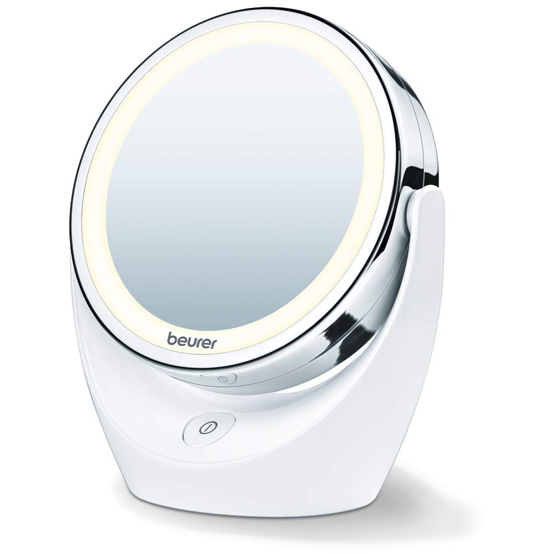 Beurer 5x Magnifying Double-Sided Cosmetic Vanity Makeup Mirror Illuminated | LED Lights | 360° Degree Swivel Rotation| Cordless | BS49 Beauty & Personal Care Beurer