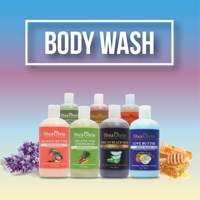 Shea Olein Naturally Essential SEA MOSS HERBAL Body Wash With Hibiscus Oil & Vitamin C 12 oz Beauty & Personal Care SheaOlein Naturally Essential